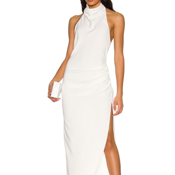 Amanda Uprichard White Halter Dress - Picture 1 of 4
